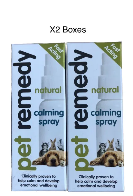 Pet Remedy, Natural Calming Spray, Helps All Pets 15ml X2 Packs