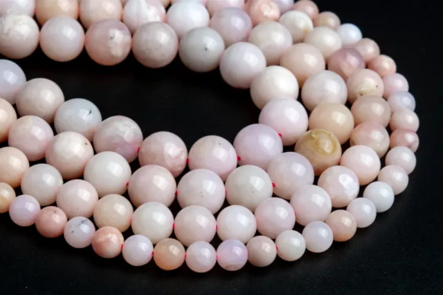 Natural Light Pink Opal Beads Grade AAA Round Gemstone Loose Beads 6/8/9-10/10MM 2