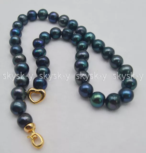 Genuine Natural 12-13mm Tahitian Peacock Black Pearl Necklaces 18-36''