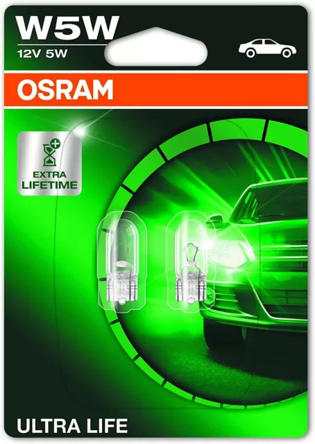 Osram ULTRA LIFE W5W Halogen, Kennzeichen-Positionslicht, 2825ULT-02B, 12V PKW,