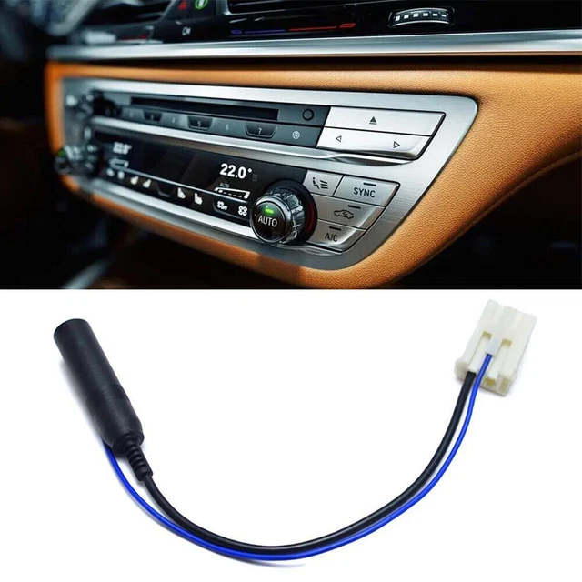 Radio Antenna Adapter Stereo Reverse Aerial Plug cable connector wire For Toyota