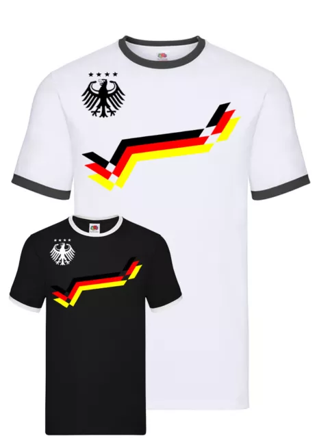 Fußball Football Meister EM WM Herren Fun Shirt Trikot Deutschland Retro Germany