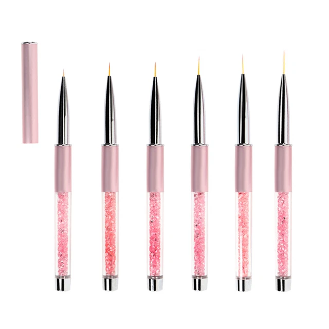 Nagelpinselstift weiches Haar Maniküre Schnitzen Malstift Zeichenfutter Glitzer