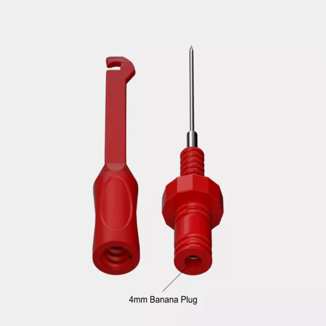 2Pcs Multimeter Test Hook Clip Banana Plug 4mm Probe Black Red For Measurement❤
