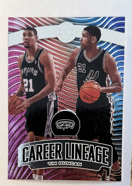 2019-20 Panini Illusions Career Lineage Tim Duncan San Antonio Spurs #9