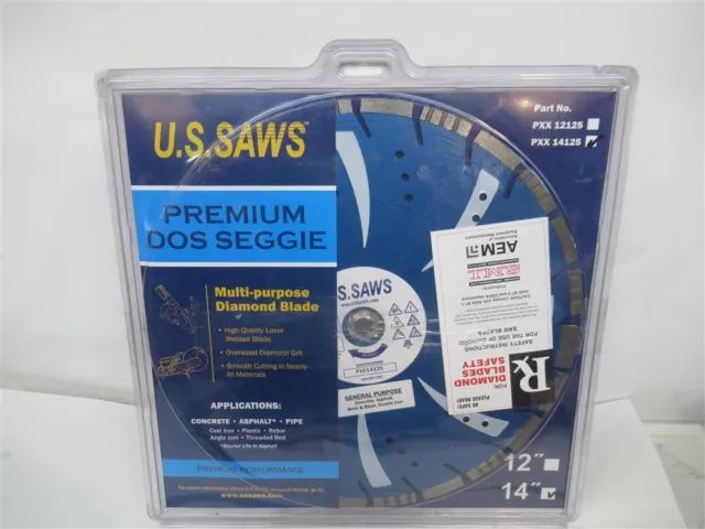 U.S. Saws PXX 14125 , 14" Premium Multi Purpose Diamond Blade