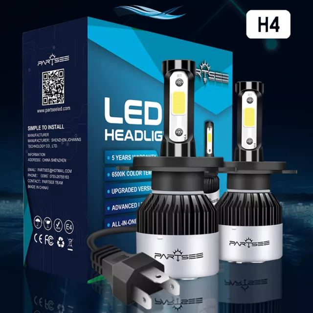 2X H4 LED Canbus Nebelscheinwerfer Fern Auto 6500K Lampen COB Xenon Halogen HID