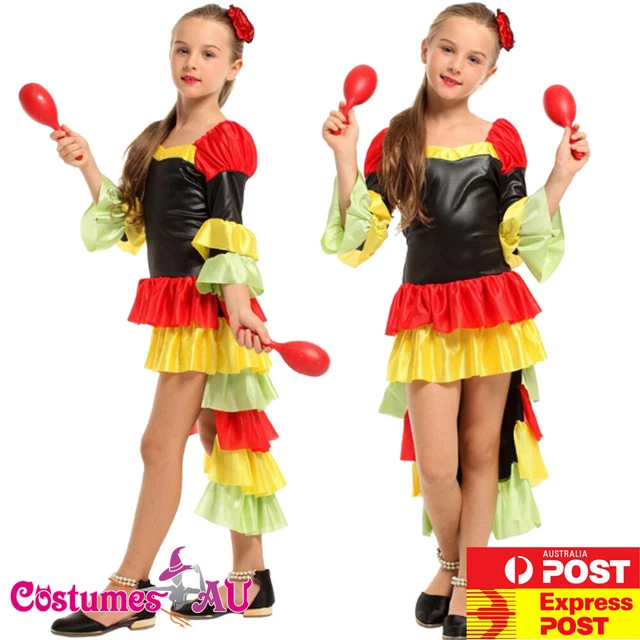 Spanish Dancer Dress Costume Girls main image 1