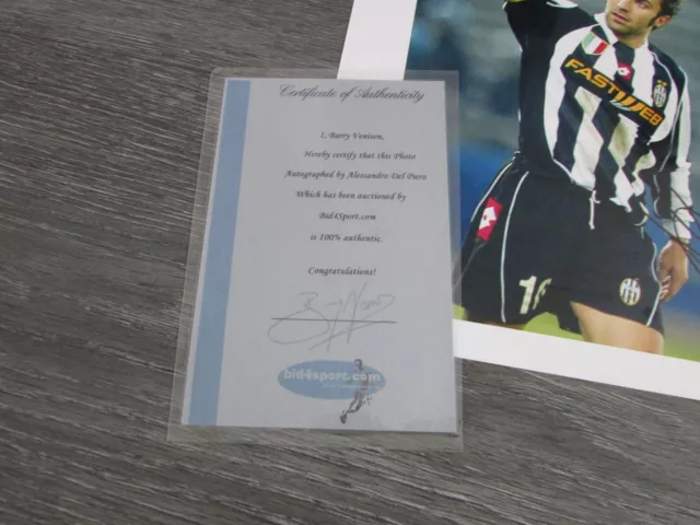 Alessandro Del Piero Juventus Football Original Hand Signed Photo Bid4Sport COA 2