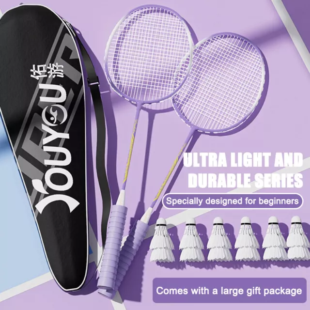 Badminton racchetta in lega leggera a doppia racchetta racket attaccante set  $d