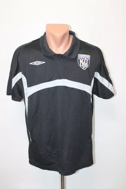 West Bromwich Albion Football Shirt Jersey Training Umbro Size XL Black Adults