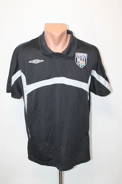 West Bromwich Albion Football Shirt Jersey Training Umbro Size XL Black Adults