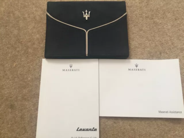 Maserati Levante Owners Manual Handbook & Wallet  (2016 - 2020) Fast Post