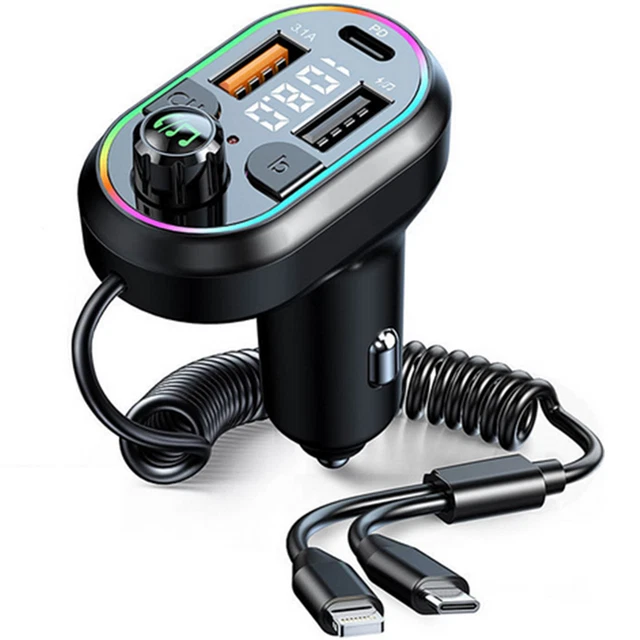 Bluetooth 5.0 Car FM Transmitter MP3 Player Wireless Audio Receiver Fast Charge