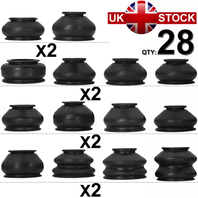 UK 28x Ball Joint Boot Suspension Steering Dust Cover Track Tie Rod Linkage Kit
