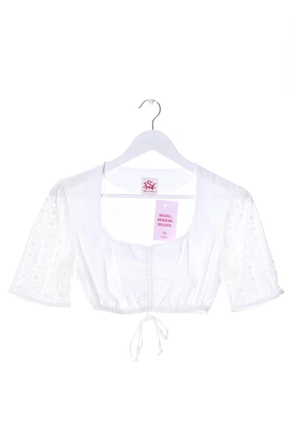 Camicia folcloristica Spieth & Wensky donna taglia DE 36 bianco stile classico