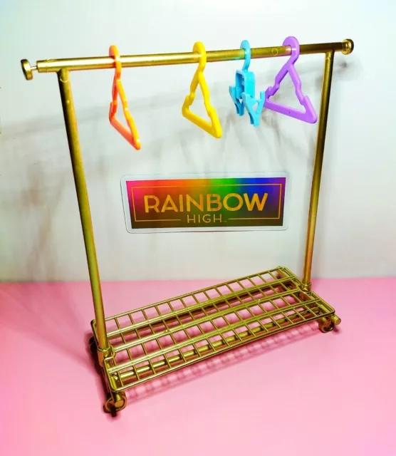 RAINBOW HIGH Doll Bundle 💥 CLOTHES  RACK + HANGERS 💥 Accessories CHECK MY LIST