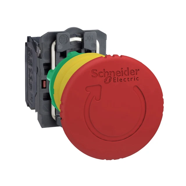 Schneider XB5AS8445 Arrêt d'urgence Harmony XB5 Plastique 1NO + 1NF