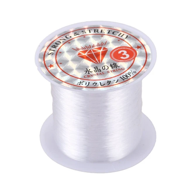Jewelry Beading Thread 0.3mm Dia. Clear Nylon Fishing Line Spool 17 Lbs X8M5M5
