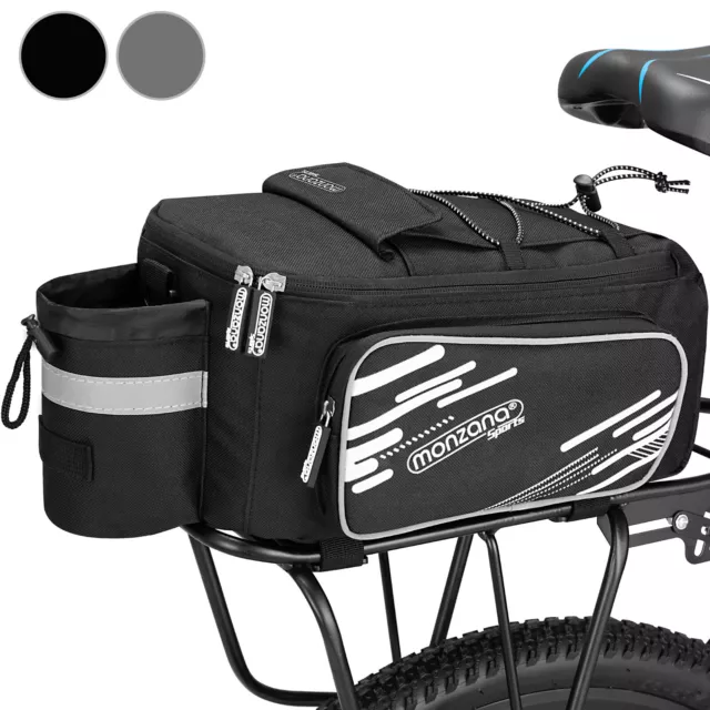 Sacoche de vélo porte-bagages 12L imperméable réfléchissant bandoulière amovible