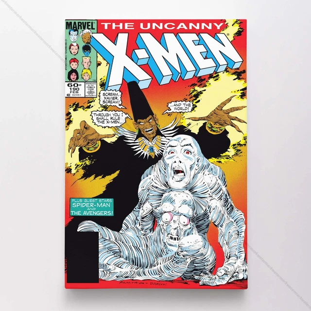 Uncanny X-Men Poster Canvas Vol 1 #190 Xmen Marvel Comic Book Art Print