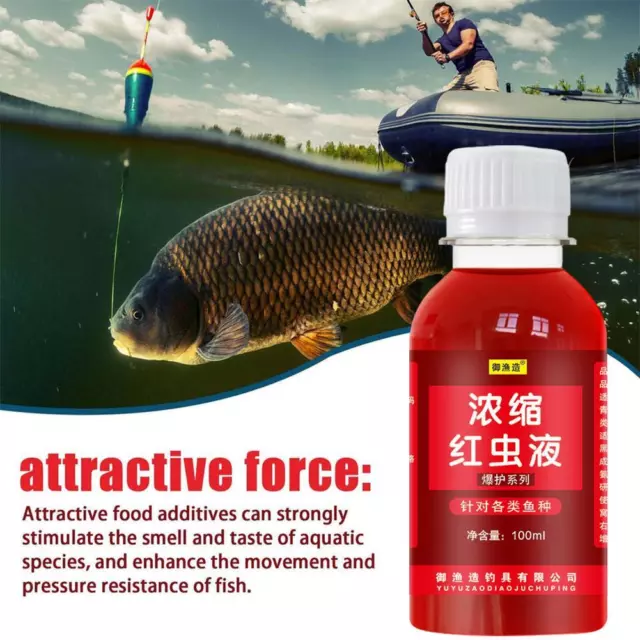 100ml Strong Fish Attractant ConcentratedRed Worm Liquid Fish Bait AdditiveHOT