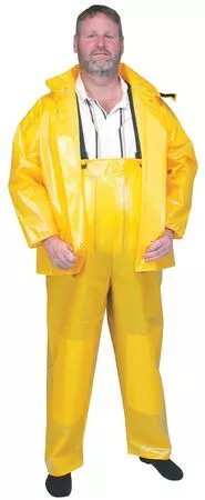 Condor 4Pcl1 Rain Bib Overall,Yellow,2Xl