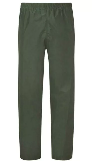 GENTS WATERPROOF WINDPROOF OLIVE GREEN TROUSERS Mens outdoor hiking trek bottoms