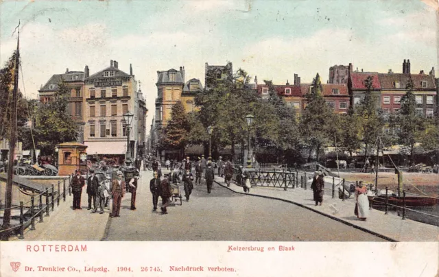Postkarte - Niederlande - Rotterdam - Keizerbrug En Blaak - Trenkler - 1904