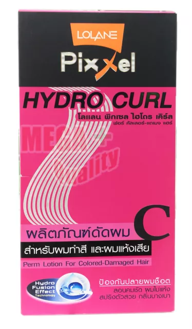 Lolane Pixxel Hydro Curl Perm Lotion For Colored Damaged Hair Good Smell 120ml.