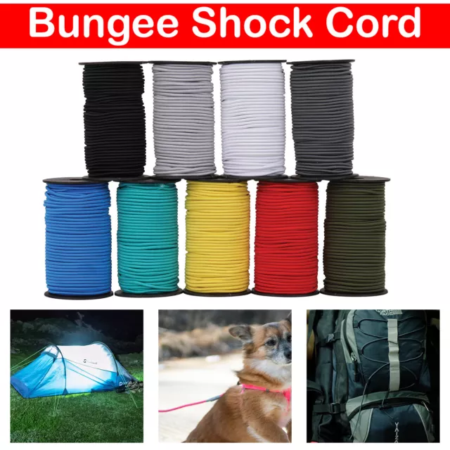 Round Elastic Cord Stretch Bungee Cord 1.5, 2, 3, 4 mm Diameter