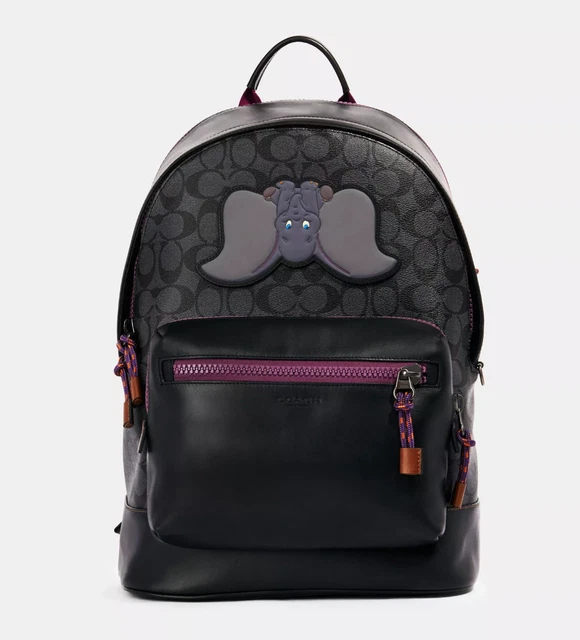DISNEY X COACH West Backpack In Signature Canvas With Dumbo preowned £
