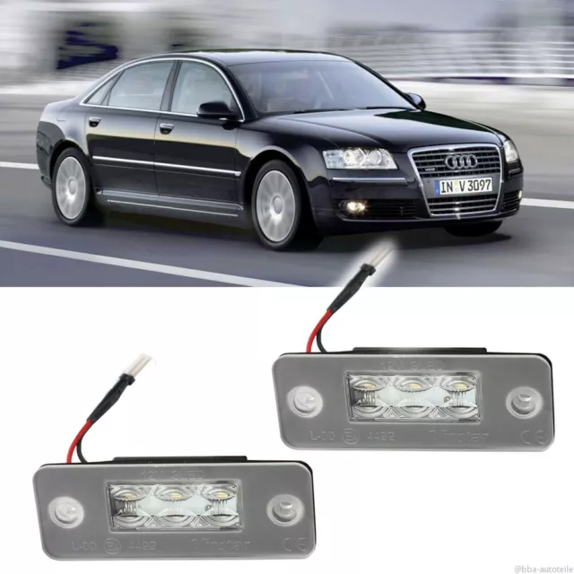 2x LED Kennzeichenbeleuchtung AUDI A8 S8 D3 4E Limo Kennzeichenleuchte