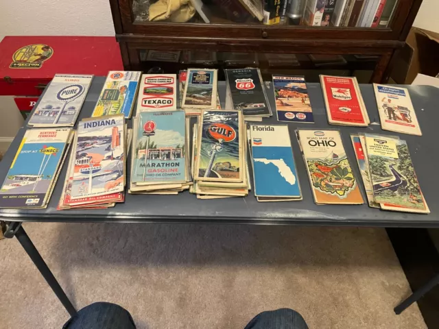 Vintage Gas Station Road Maps. 1940's, 50's, 60's & 70's.  Your Choice. " LOOK "