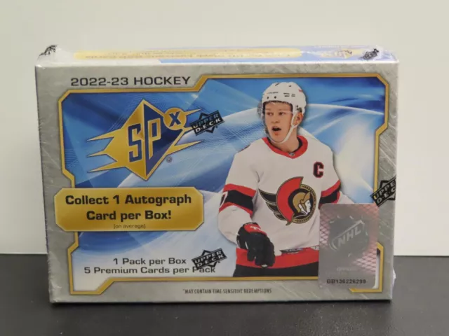 2022-23 Upper Deck SPx NHL Hockey Factory Sealed Hobby Box