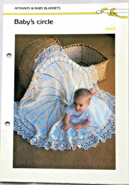 Vintage - Baby's Circle  Afghan / Blanket  Crochet Pattern