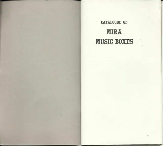 Mira Music Boxes - Advertisement - Pamphlet 2