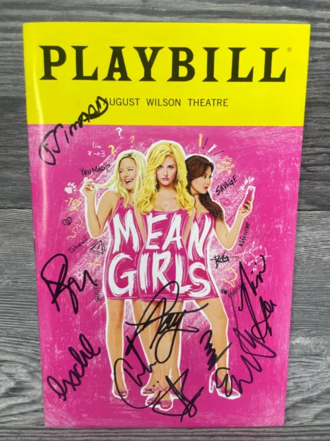 Mean Girls, Cast Signed, Playbill, September 2018, August Wilson Theatre