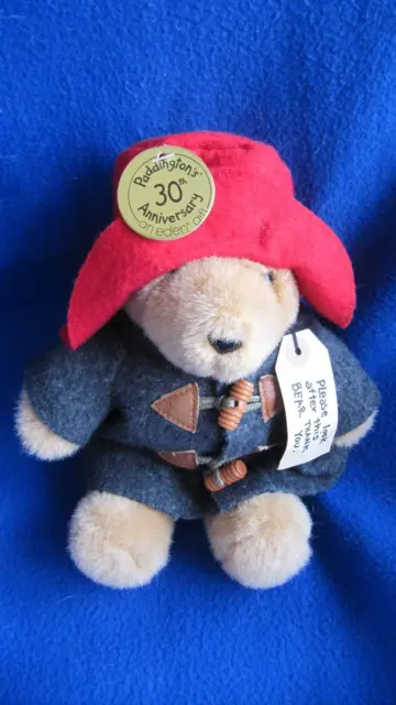 Paddington Bear 30th Anniversary soft toy 1988, made by EDEN toys, VGC