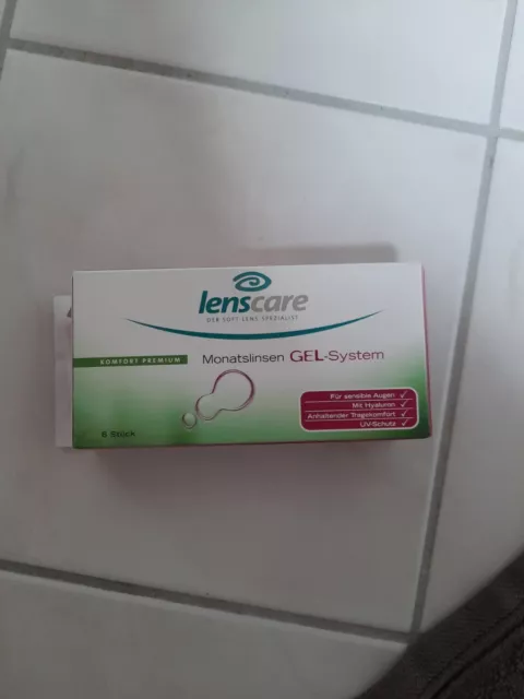 12 Stück lenscare Monatslinse Gel System  -6.50 BC 8.6 DIA 14.2