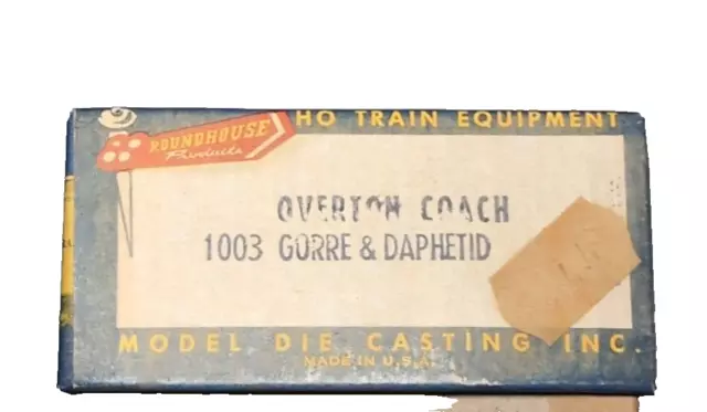 HO Roundhouse John Allen Gorre & Daphetid Overton  Coach Green Car #1003