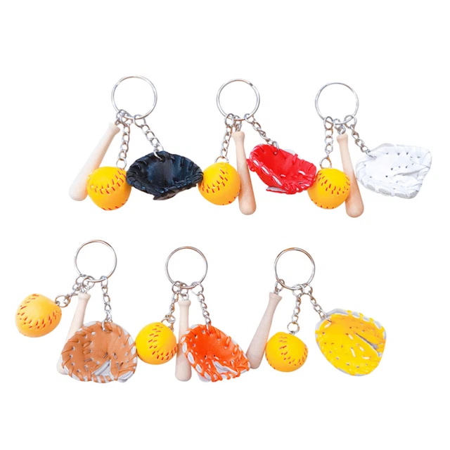 6 pz Anello Portachiavi Baseball A Tema Sport Festa Portachiavi Miss Bambino