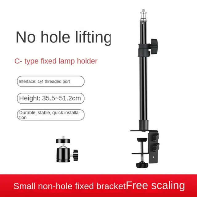 C Tripod Clamp Desk Mount Light Stand with 1/4In Ball Head Table Fixture6038
