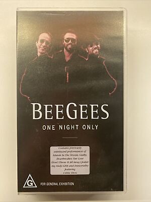 BEE GEES ONE Night Only VHS Video Tape 1997 Live Concert Music Vintage ...