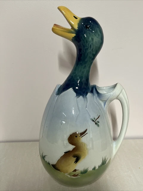 Pichet en forme de canard - faïence St Clément - Label Emmaüs