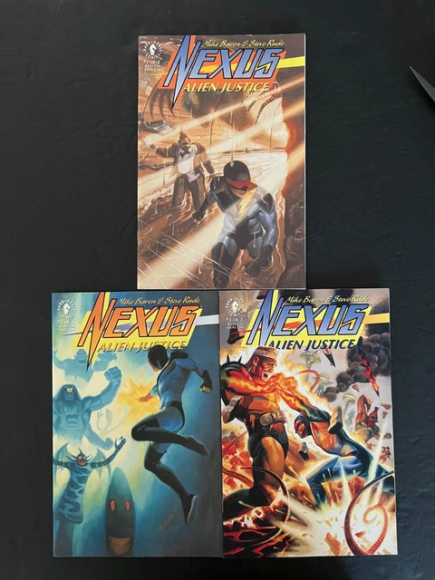 Nexus Alien Justice Full Set #1-3 DARK HORSE Comics 1992-1993 NM