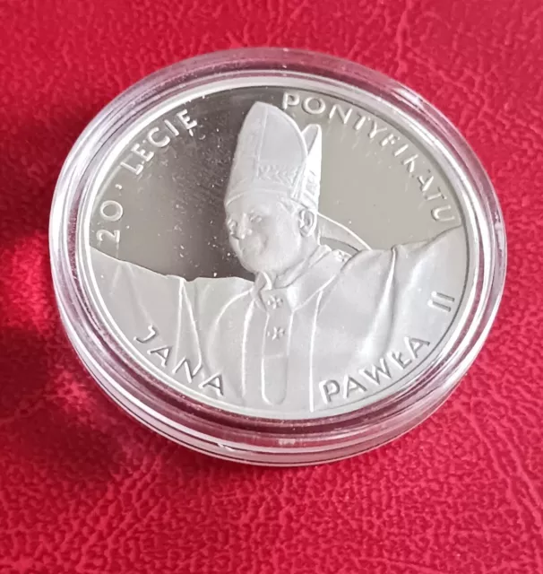 POLEN 10 Zlotych XX-lecie Pontyfikatu Jan Pawel II *1998*, Silber 925, PP