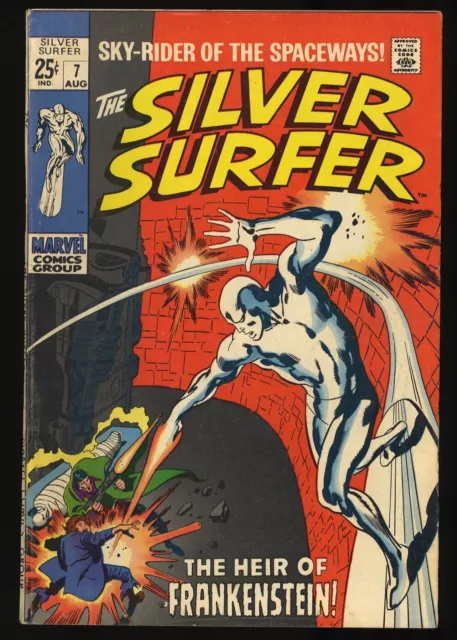 Silver Surfer #7 VG/FN 5.0 The Heir of Frankenstein! Marvel 1969