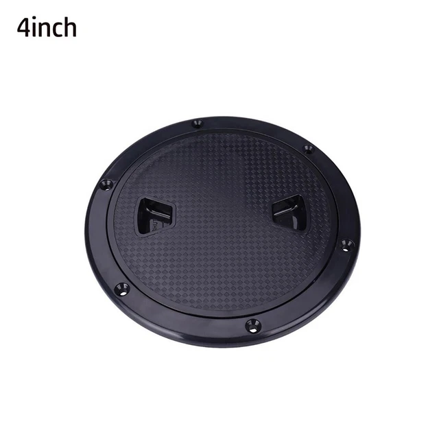 Plaque De Pont Ronde 12,7 Cm Pour Bateau – ABS Noir, Antidérapant, Résiste Aux UV