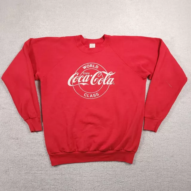 Vintage 90s Coca Cola Sweatshirt Adult XL Red Crewneck Made In USA Mens